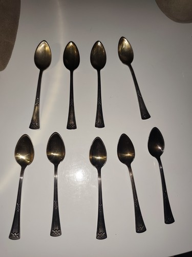 Antikes silber teelöffel set - silber,