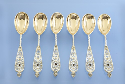 Eislöffel silber 800 mit - eislöffel,
