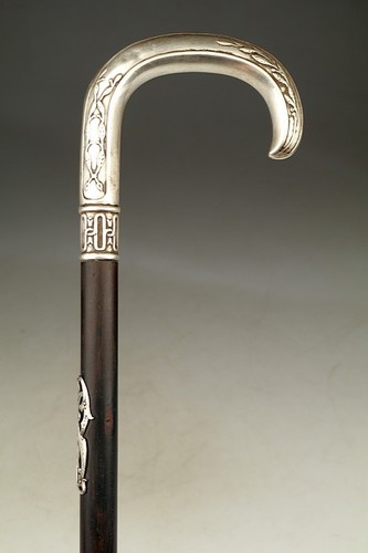 Spazierstock silber - -,