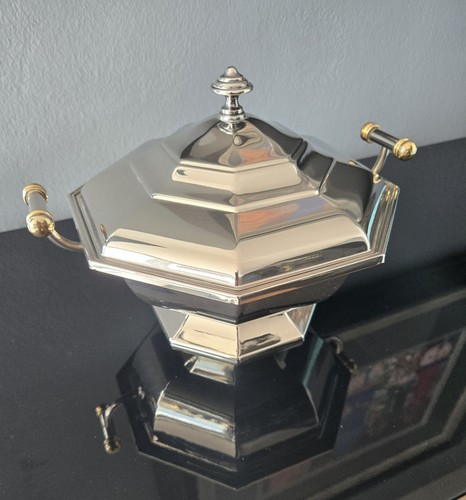 Eckige deckeldose silber - silber,