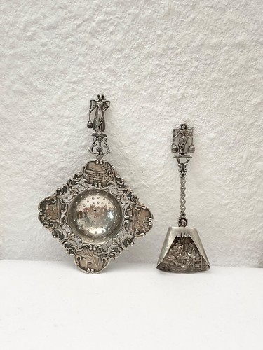 Teesieb löffel silber - u, 833